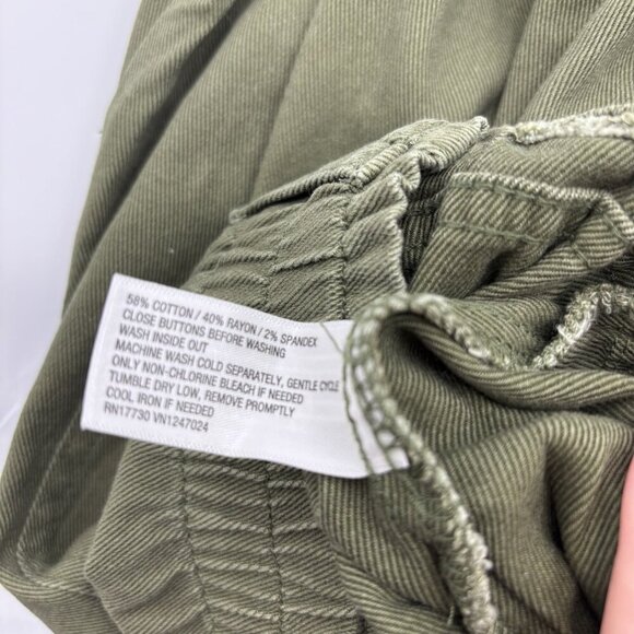 Women's Small High Rise Tapered Fit Ankle Pants - Knox Rose Olive Green - Picture 9 of 11